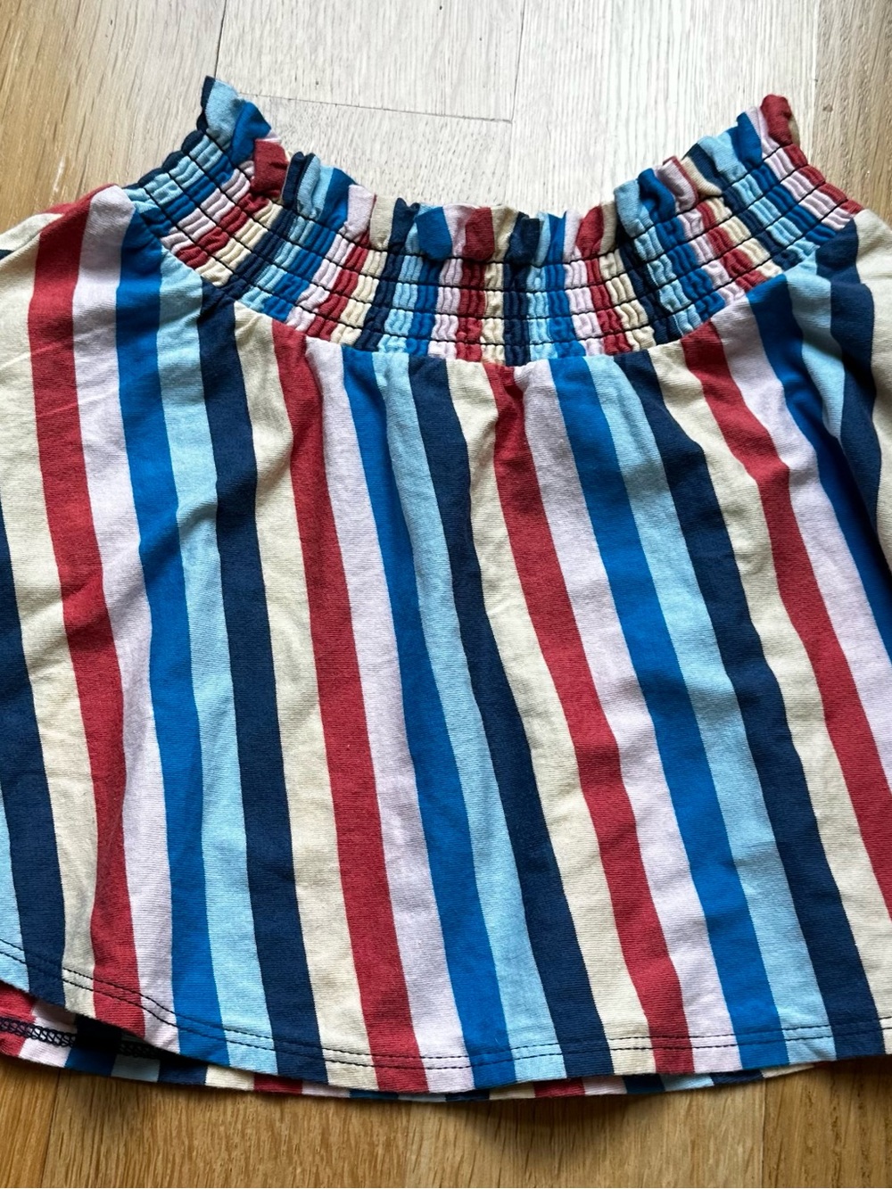 Tea Collection- Striped Elastic Waist Mini Skirt - multicolor